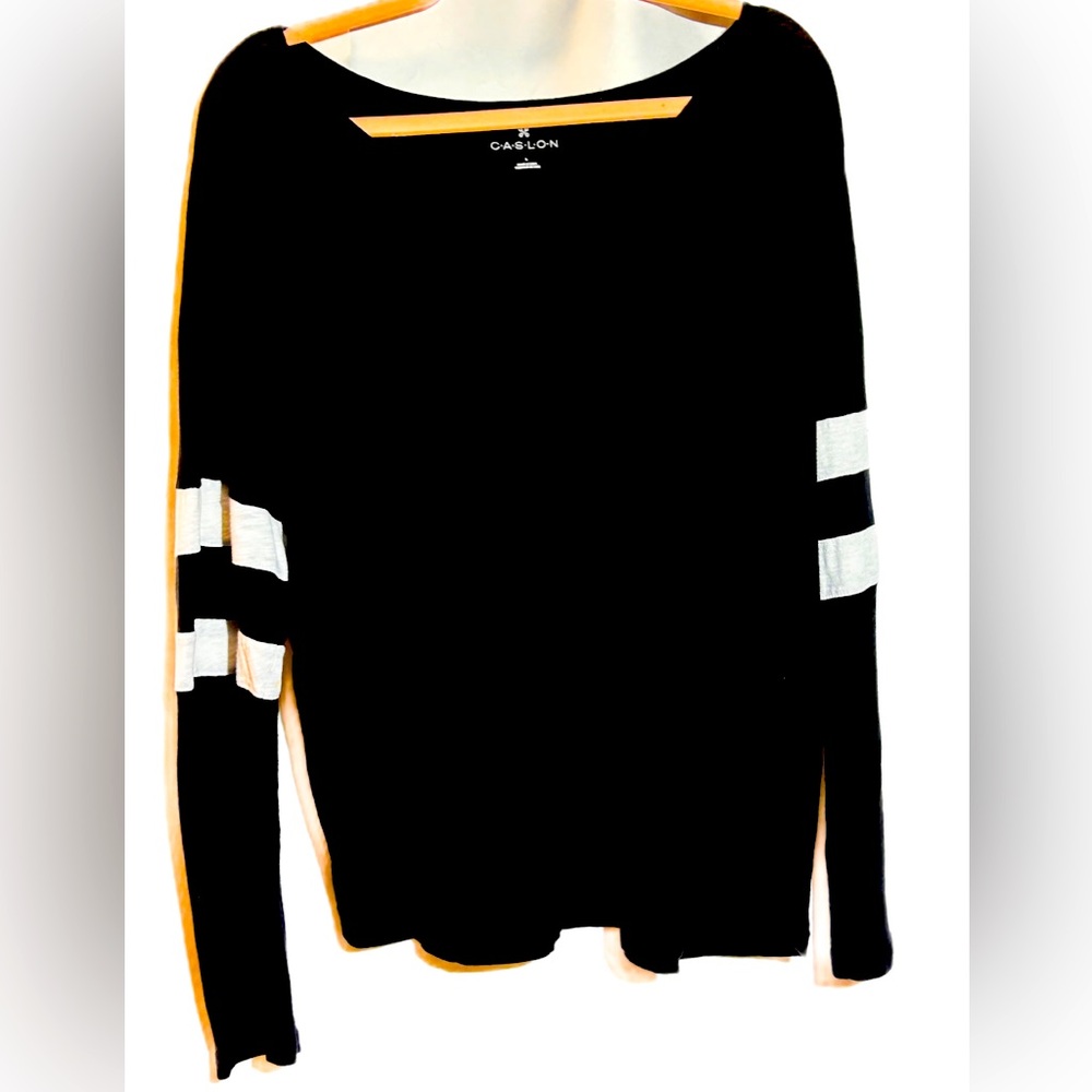 Caslon scoop neck, long sleeve jersey size: L